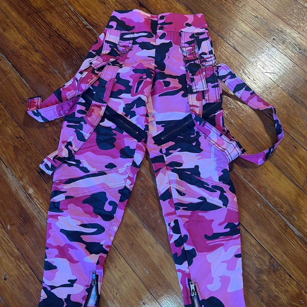 Balera Pink and Black Camouflage Joggers